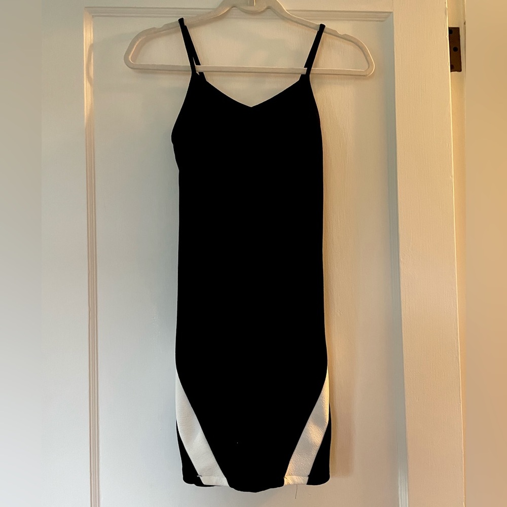 Sally Miller Couture Black Dress with Stripe